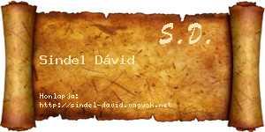 Sindel Dávid névjegykártya